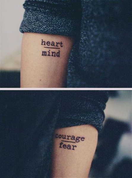 tatuagem escrita
