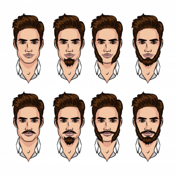 Exemplos barba, bigode